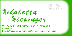 nikoletta wiesinger business card